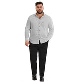 Grey cotton men's casual solid full sleeve shirt, ideal for smart-casual events
